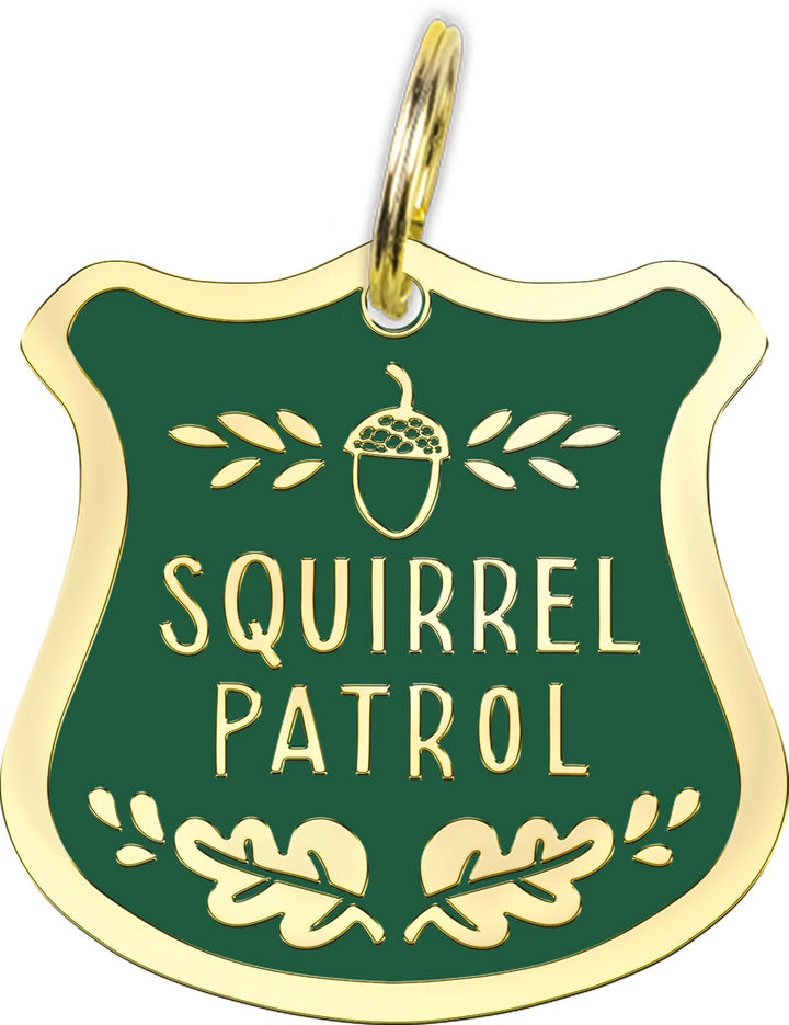 Primitives by Kathy Funny Novelties Funny Collar Charm Squirrel Patrol