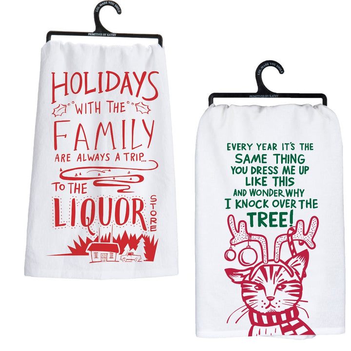 Primitives by Kathy Kitchen & Table Funny Holiday Tea Towel