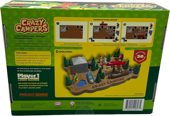 Project Genius / Recent Toys Games Crazy Campers Logic Game for 1 player