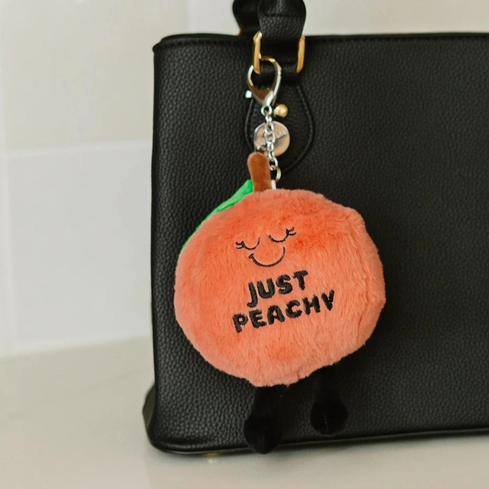 Punchkins Toy Stuffed Plush Just Peachy Keychain