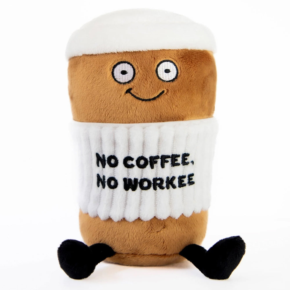 Punchkins Toy Stuffed Plush No Coffee No Workee Plushie