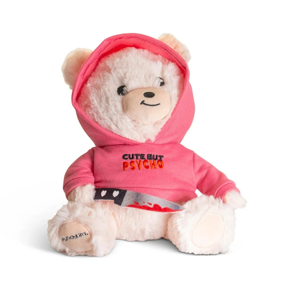 Punchkins Toy Stuffed Plush "Psycho but Cute" Teddy Bear Plushie