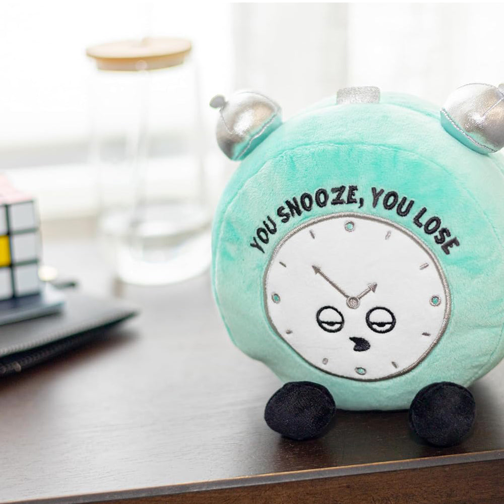 Punchkins Toy Stuffed Plush You Snooze, You Lose, Plushie Alarm Clock