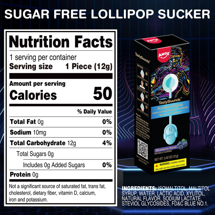 Redstone Foods CANDY Amos TastySounds Audio Lollipop - Plays Music
