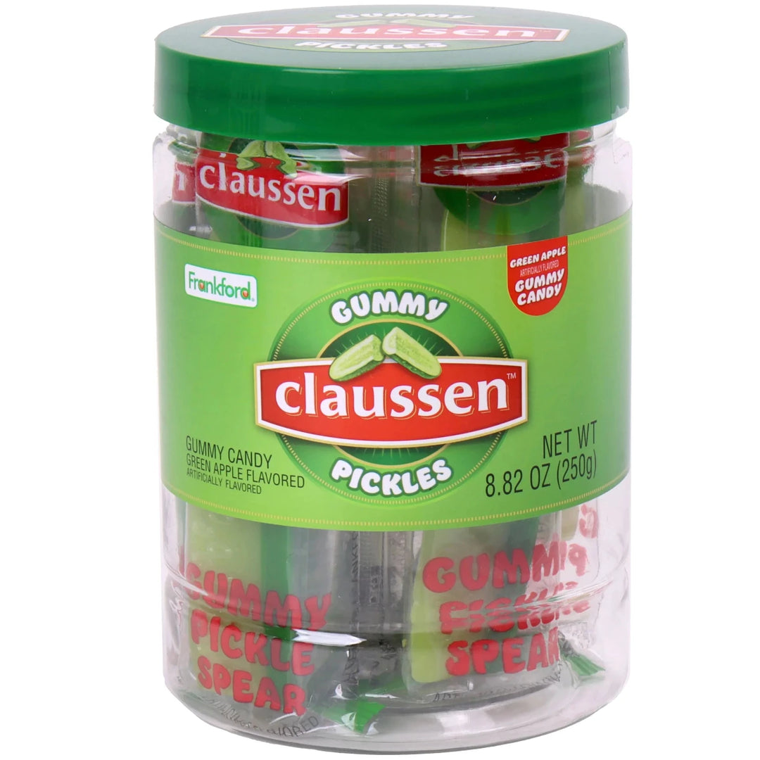 Redstone Foods Candy Claussen Jar of Gummy Pickle Spears