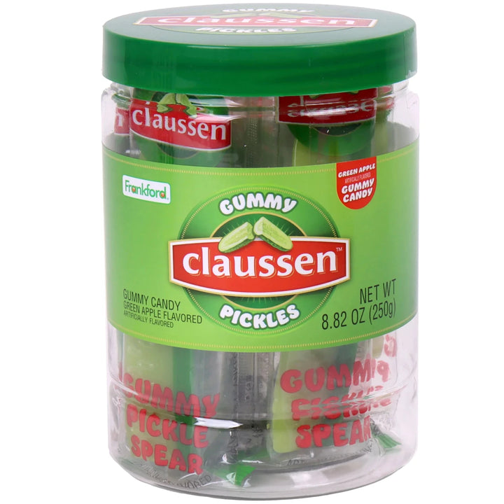 Redstone Foods Candy Claussen Jar of Gummy Pickle Spears
