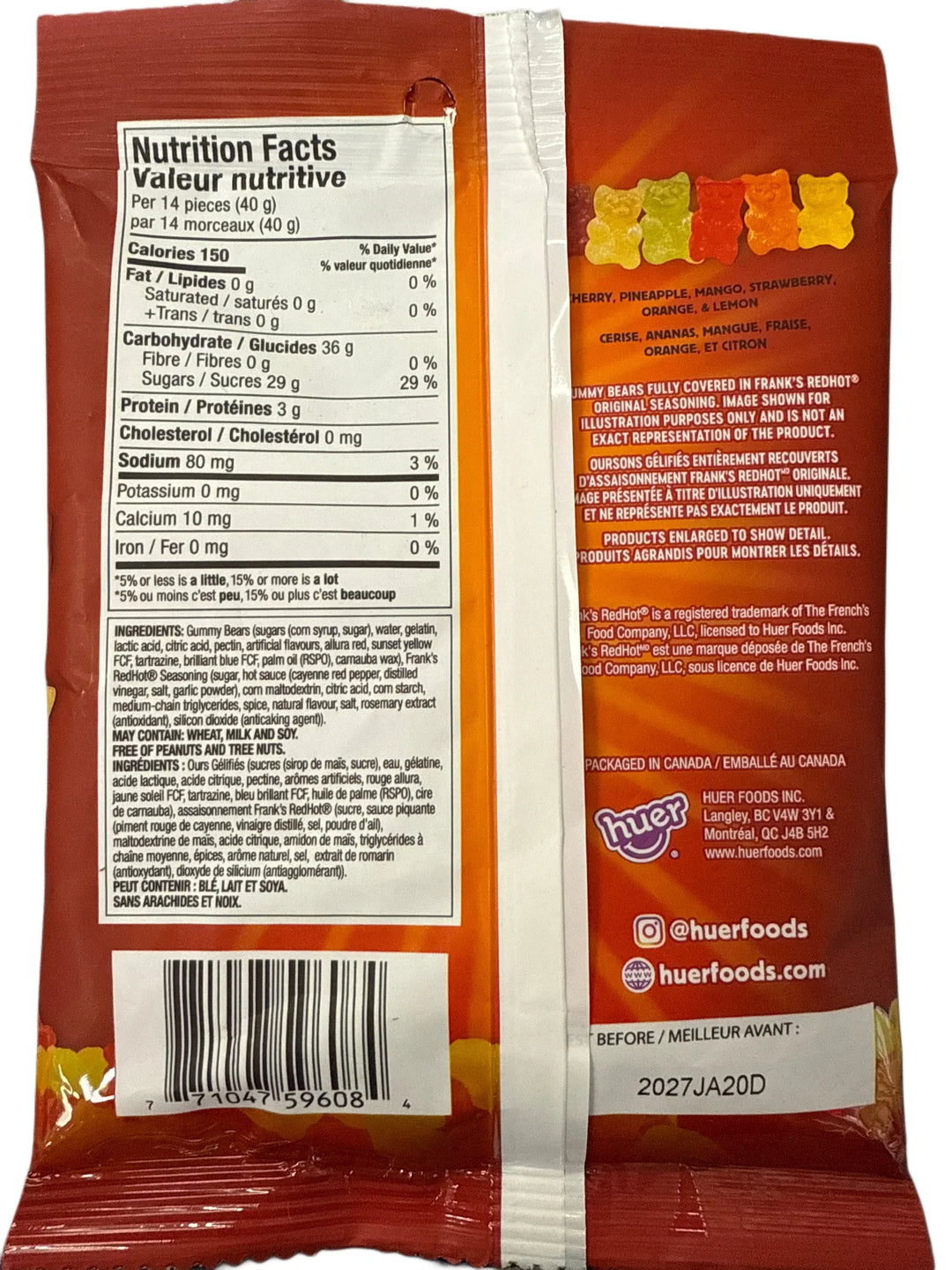 Redstone Foods Candy Frank's Red Hot Spicy Gummy Bears
