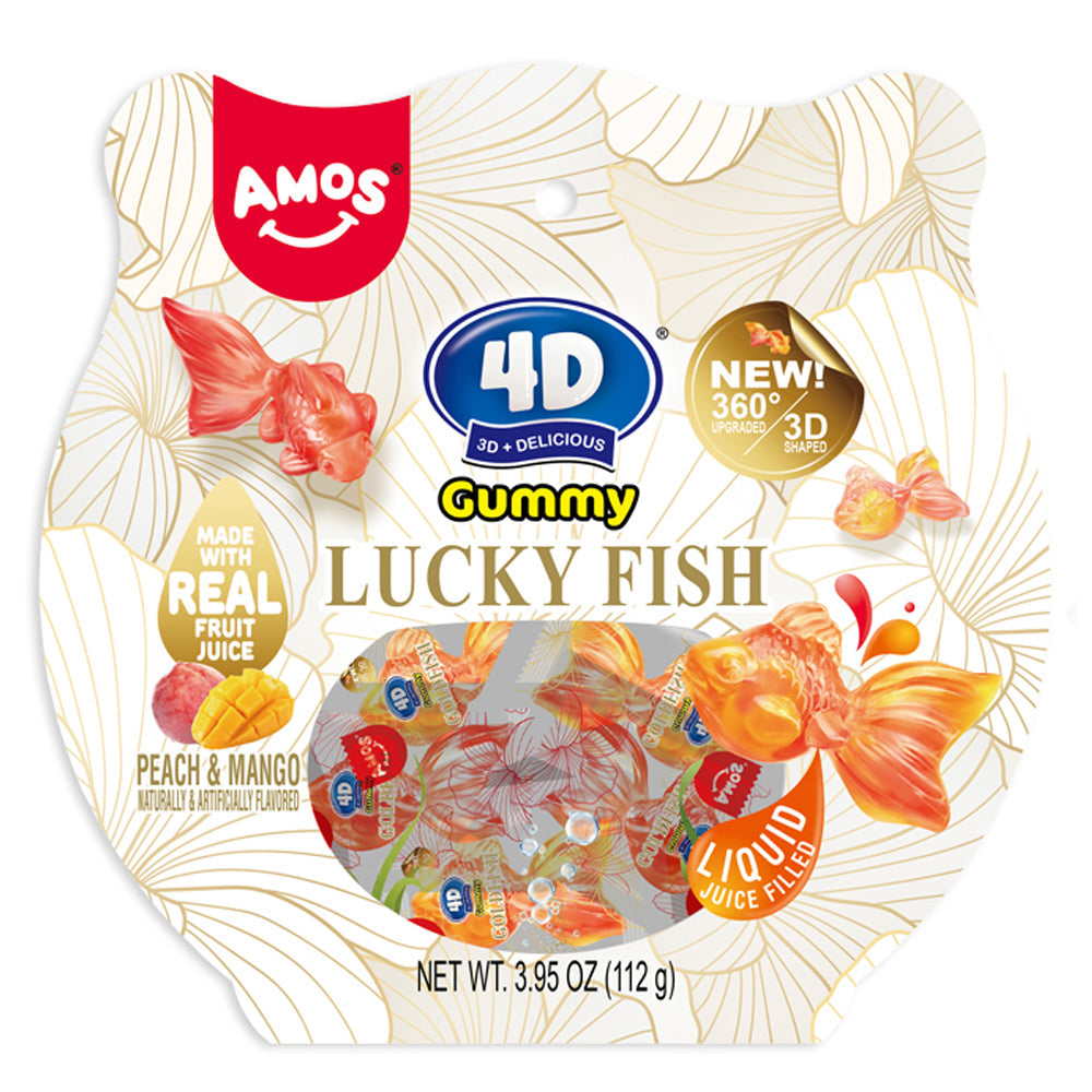 Redstone Foods Candy Gummy Lucky Goldfish - Liquid juice filled