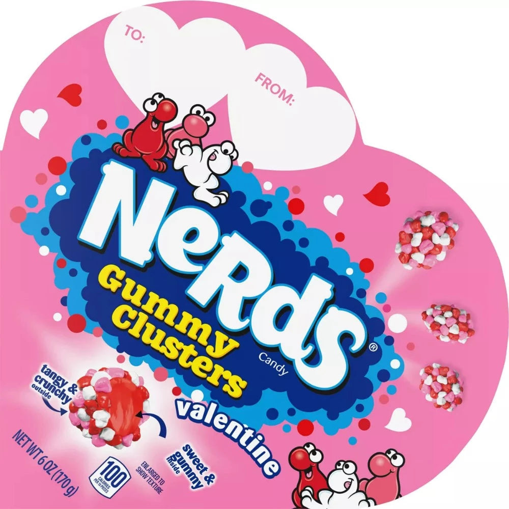 Redstone Foods Candy Nerds Gummy Cluster Valentine's Heart Box