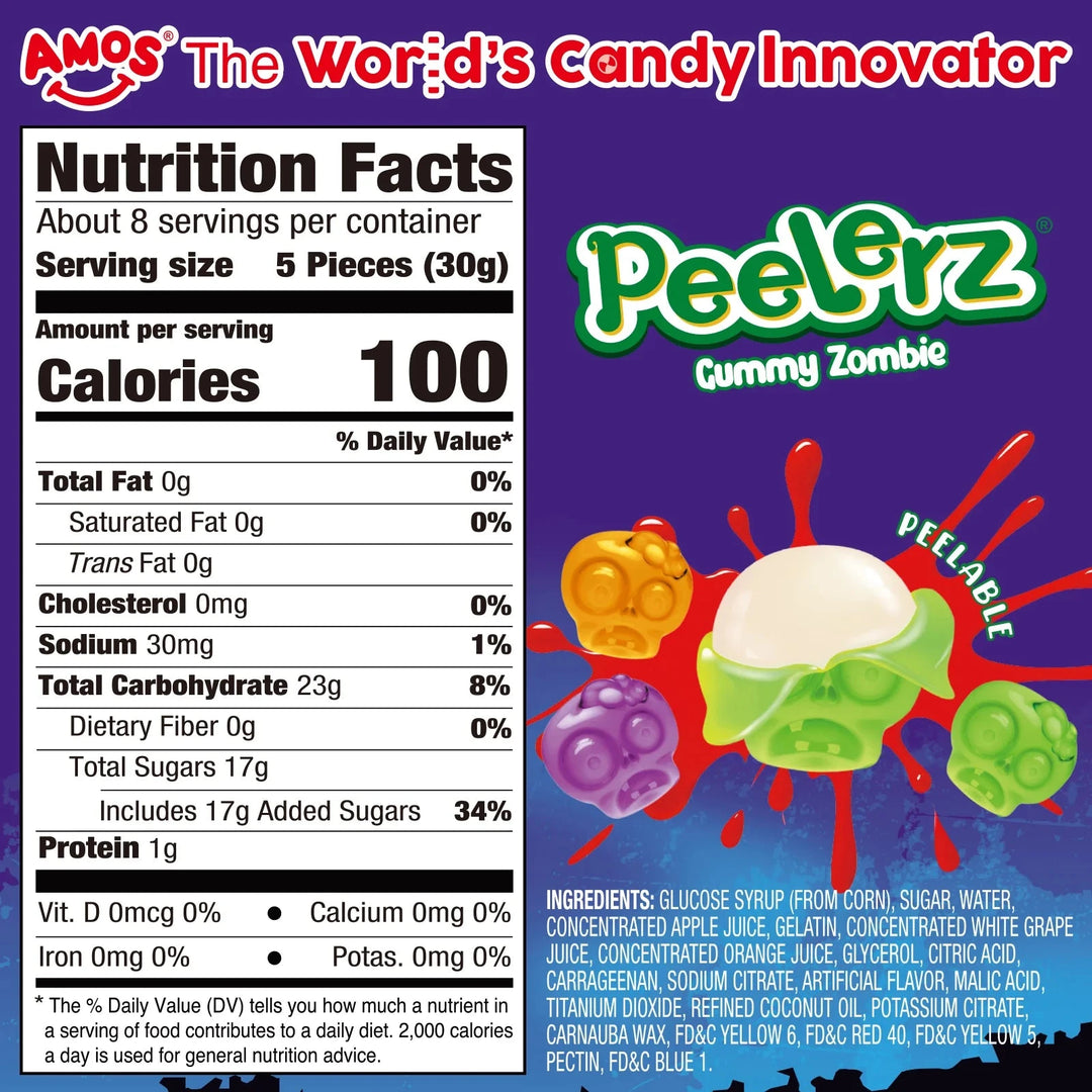 Redstone Foods Candy Peelerz Zombie Gummy Candy