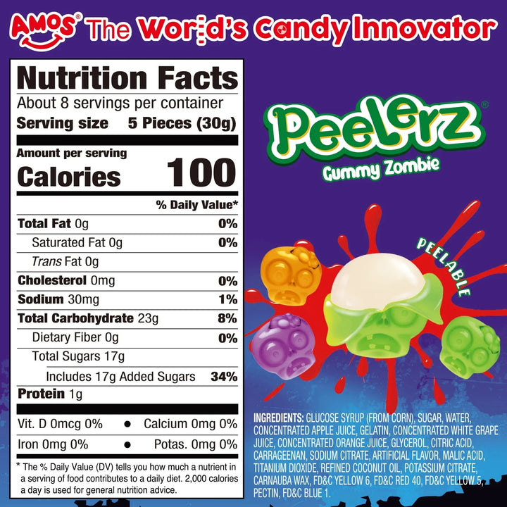 Redstone Foods Candy Peelerz Zombie Gummy Candy