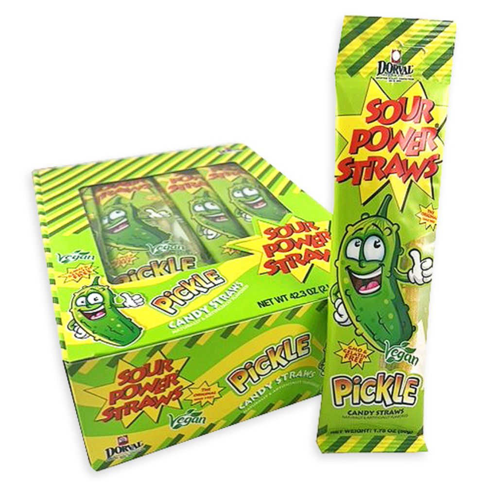 Redstone Foods Candy Sour Power Pickle Candy Straws