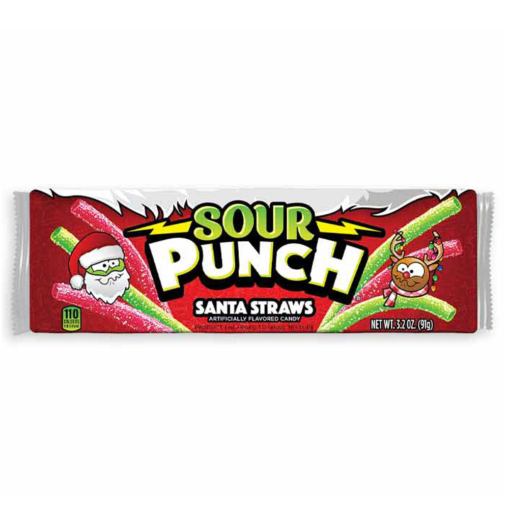 Redstone Foods Candy Sour Punch Santa Straws