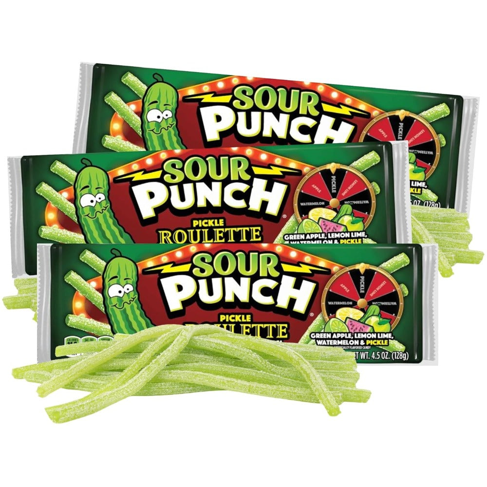 Redstone Foods Candy Sour Punch Straws - Pickle Roulette