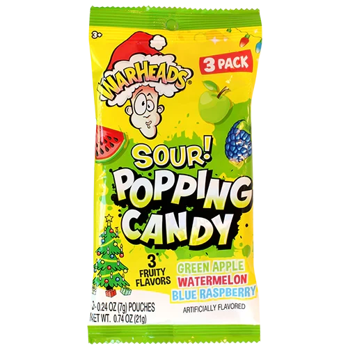 Redstone Foods Candy Warheads Sour Holiday Popping Candy 3 Pack