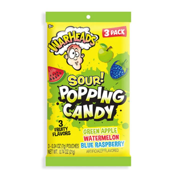 Redstone Foods Candy Warheads Sour Holiday Popping Candy 3 Pack