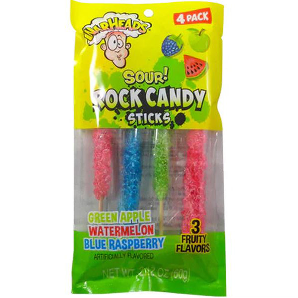 Redstone Foods Candy Warheads Sour Rock Candy Sticks 4 pack