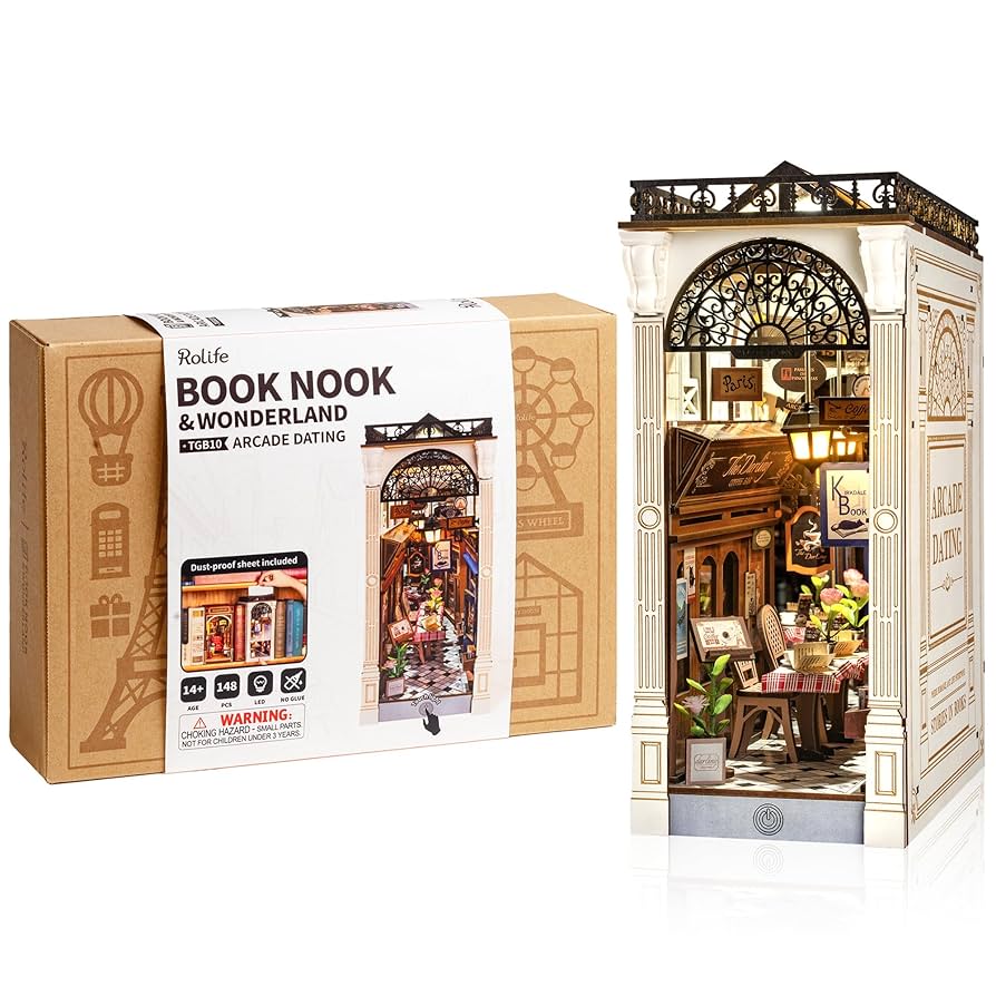 Robotime Factory Door Arts & Crafts Arcade Dating Book Nook Kit