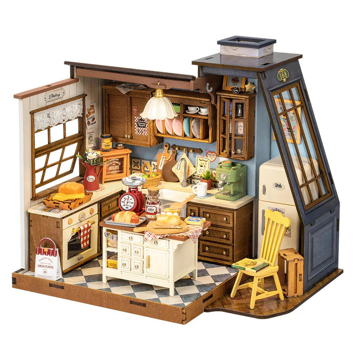 Robotime Factory Door Arts & Crafts Baking Kitchen Mini House DIY Craft Kit