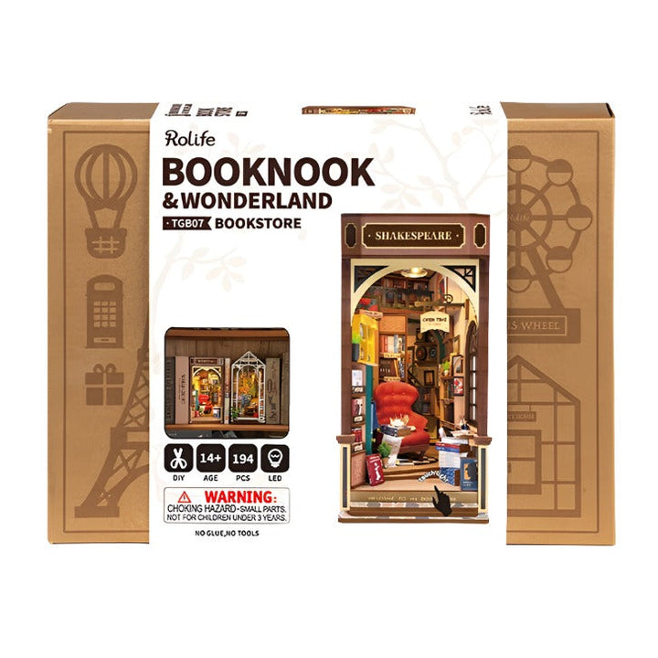 Robotime Factory Door Arts & Crafts Bookstore Book Nook & Wonderland