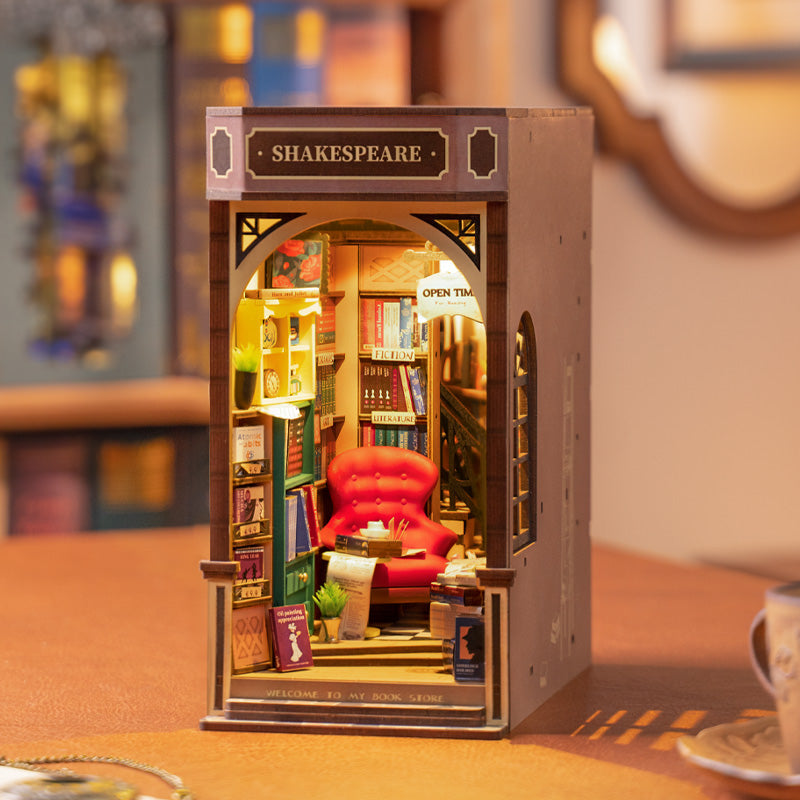 Robotime Factory Door Arts & Crafts Bookstore Book Nook & Wonderland
