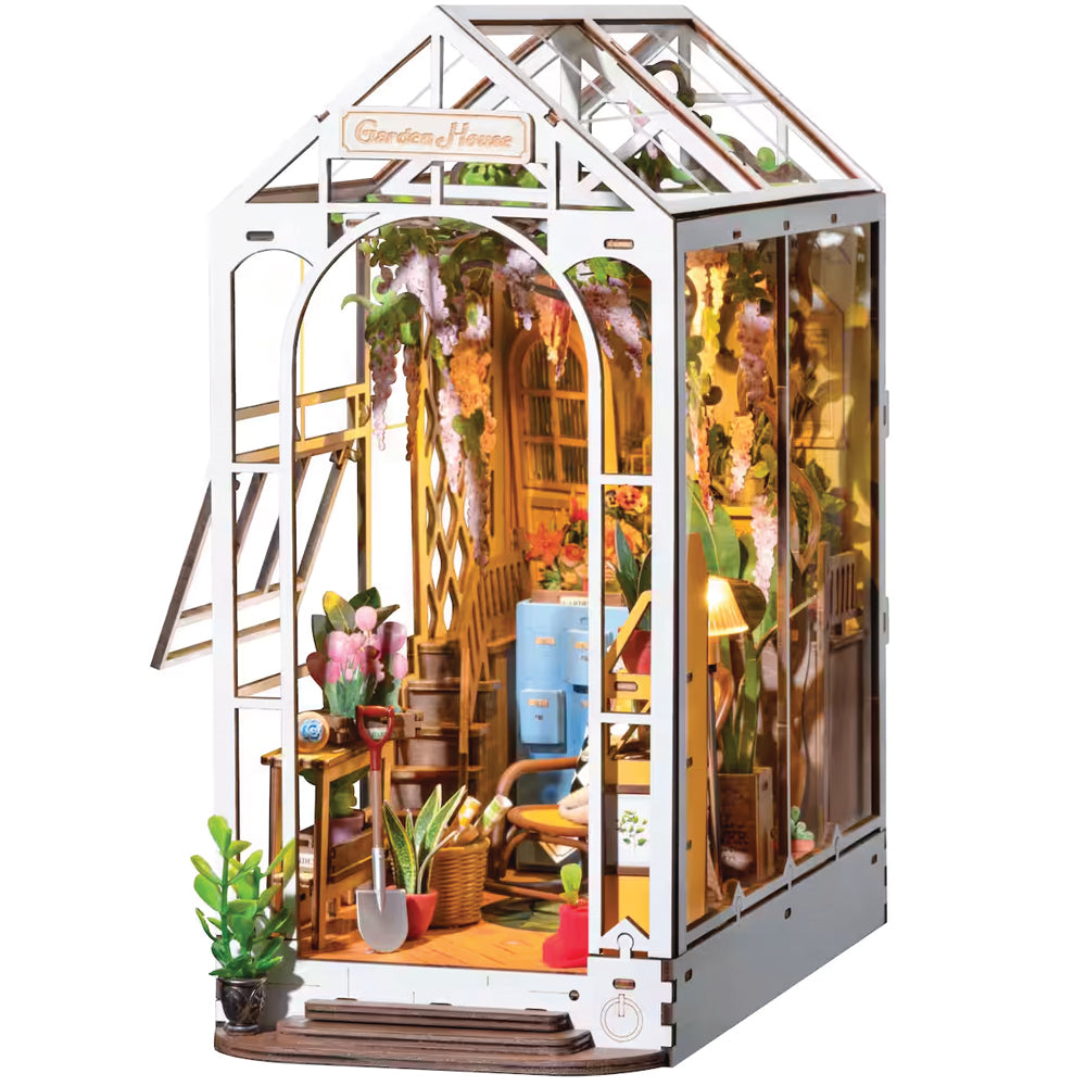 Robotime Factory Door Arts & Crafts Garden House DIY Book Nook Shelf Insert