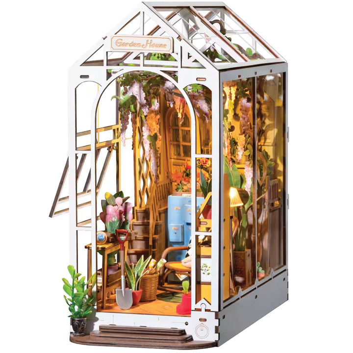Robotime Factory Door Arts & Crafts Garden House DIY Book Nook Shelf Insert