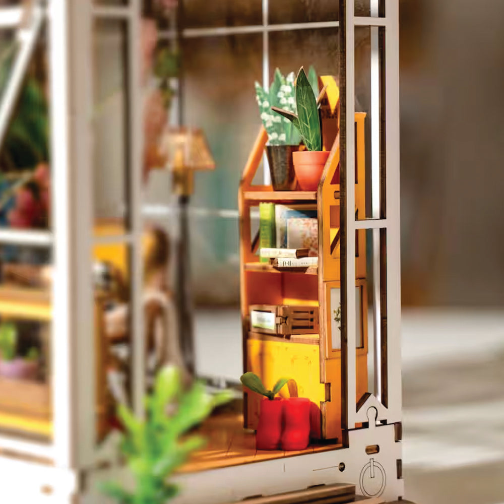 Robotime Factory Door Arts & Crafts Garden House DIY Book Nook Shelf Insert