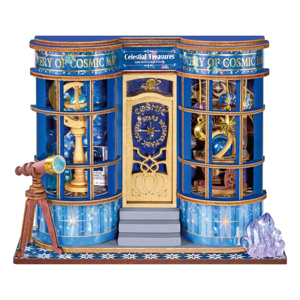 Robotime Factory Door Arts & Crafts Magic Astronomy Shop Mini Wooden DIY Kit