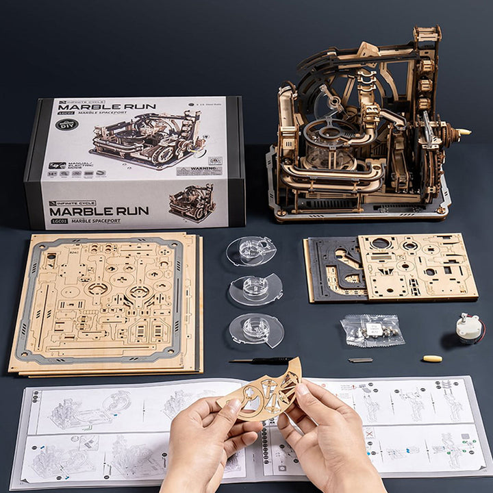 Robotime Factory Door Arts & Crafts Marble Spaceport DIY Kit