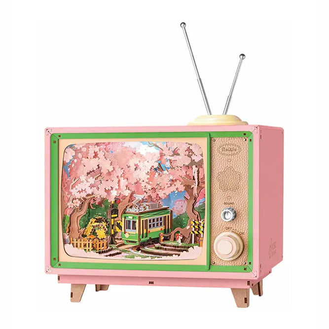 Robotime Factory Door Arts & Crafts Sakura Dreamy Tour Music Box DIY Kit