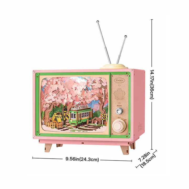 Robotime Factory Door Arts & Crafts Sakura Dreamy Tour Music Box DIY Kit