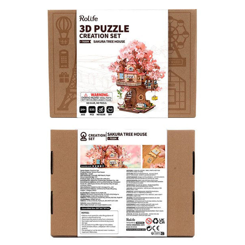 Robotime Factory Door Arts & Crafts Sakura Tree House Kit