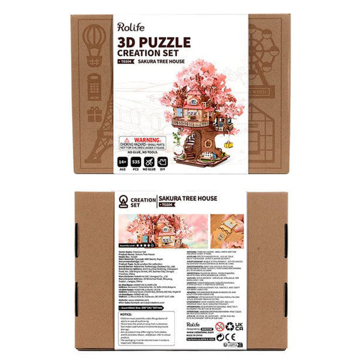 Robotime Factory Door Arts & Crafts Sakura Tree House Kit