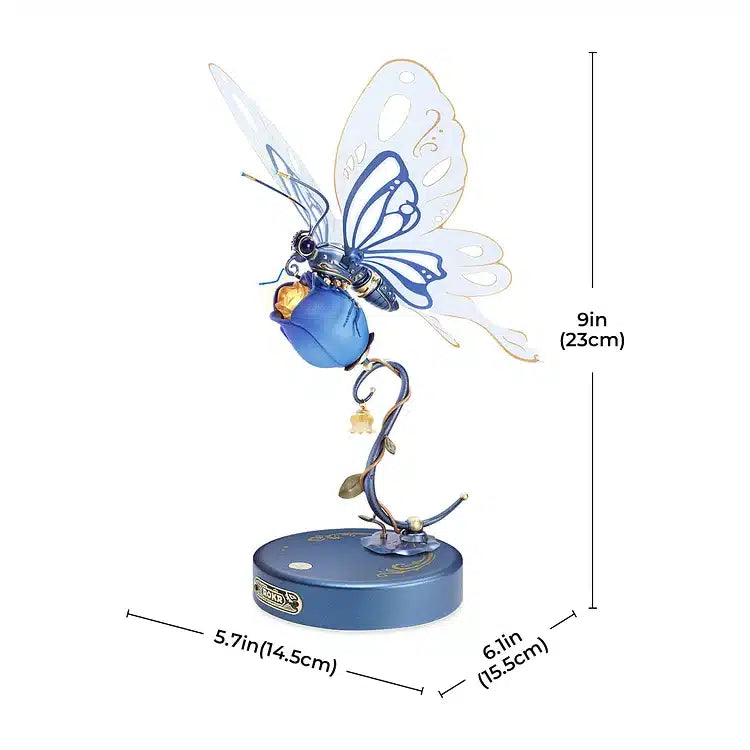 Robotime Factory Door Misfits ROKR Mechanical Species: Butterfly - Blue