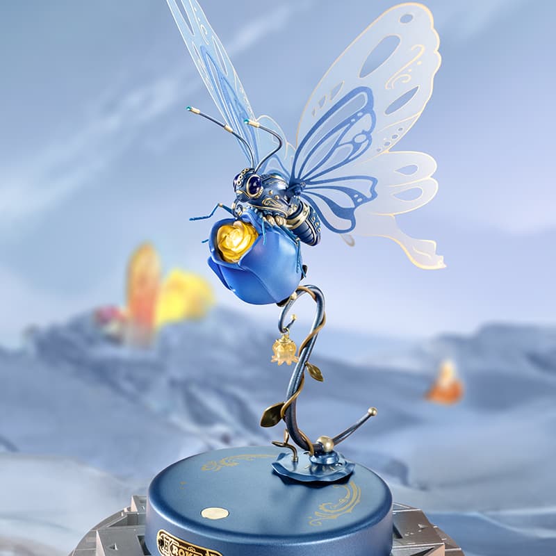Robotime Factory Door Misfits ROKR Mechanical Species: Butterfly - Blue