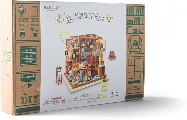 Robotime / Hands Craft Arts & Crafts Sam's Study Room DIY Miniature Dollhouse Kit