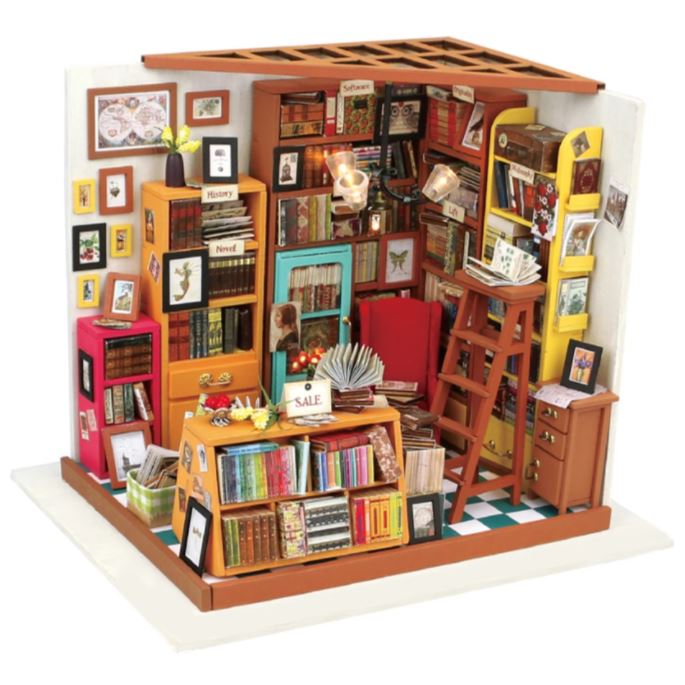 Robotime / Hands Craft Arts & Crafts Sam's Study Room DIY Miniature Dollhouse Kit