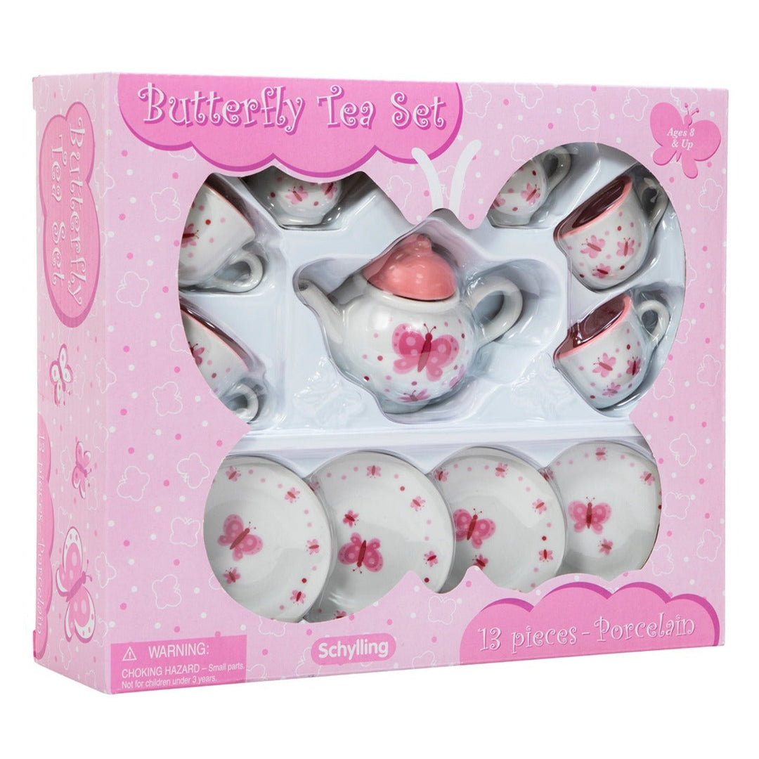 Schylling Toy Creative Butterfly Porcelain Tea Set
