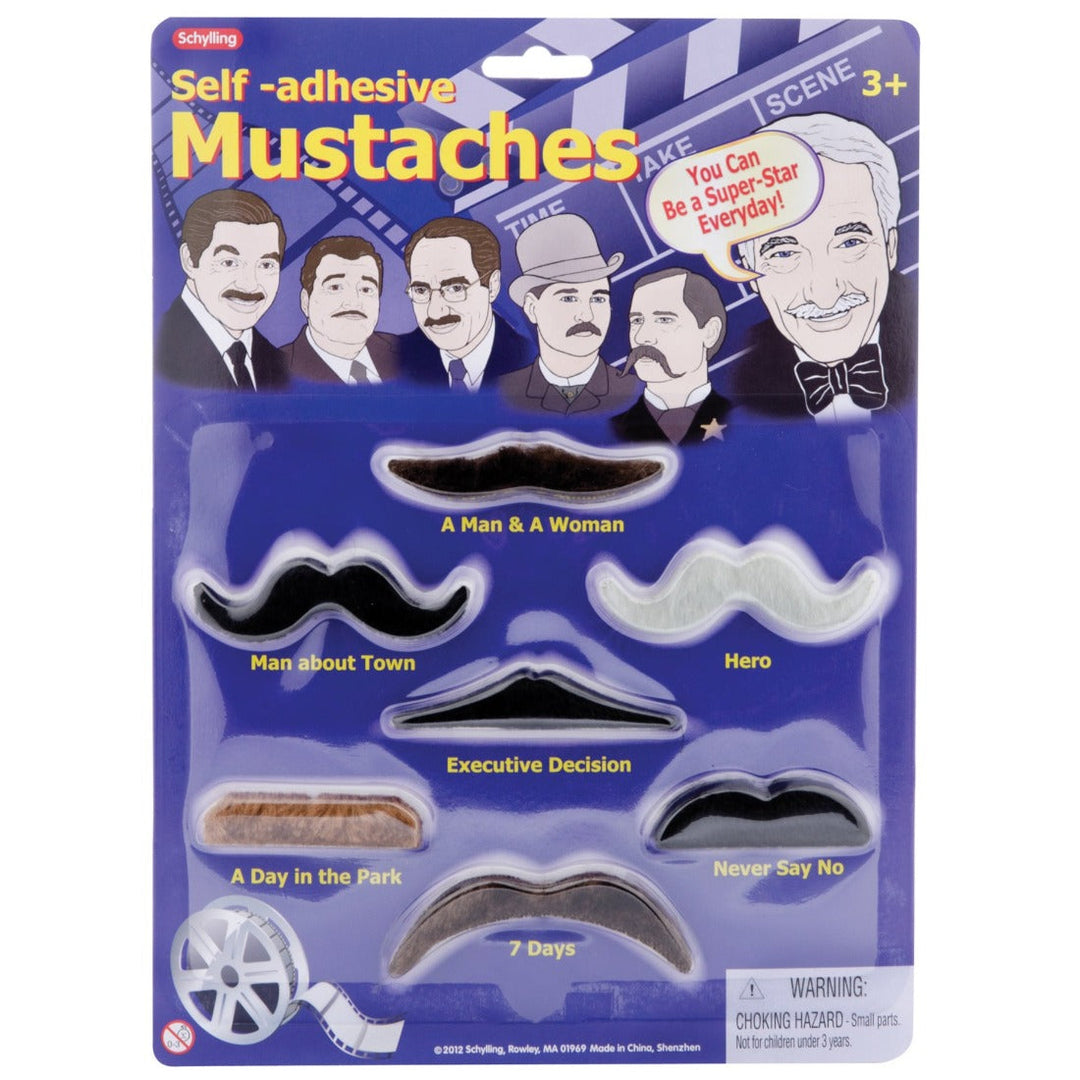 Schylling Toy Novelties Self-adhesive Mustaches set of 7