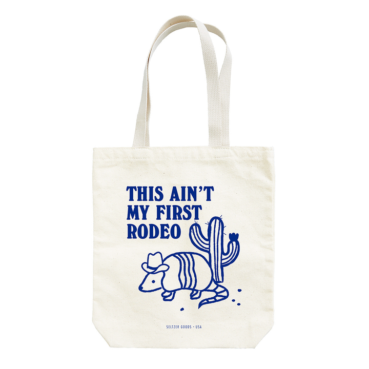 Seltzer Greeting Cards Tote Armadillo Not My First Rodeo