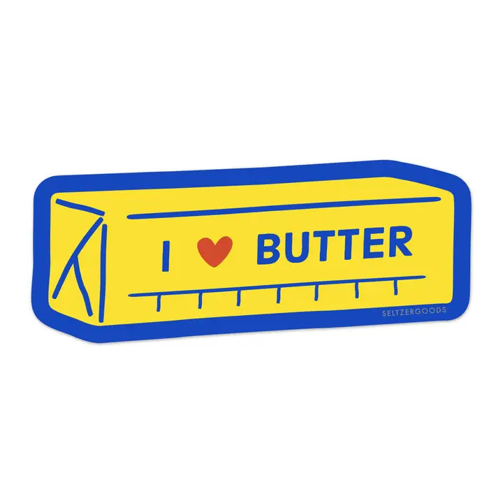 Seltzer Magnets & Stickers I Love Butter Sticker