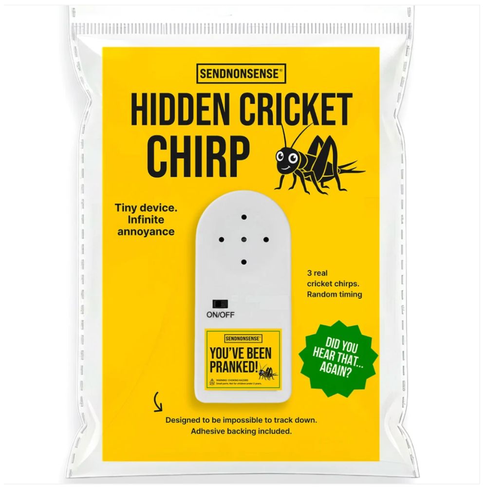 SendNonsense Funny Novelties Hidden Cricket Prank Device – Realistic Chirping Noise Gag Gift