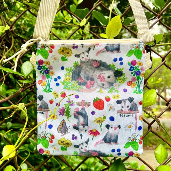 Sesame the Opossum Bags & Pouches Fruity and Floral Opossums Lightweight 5-Piece Backpack Set