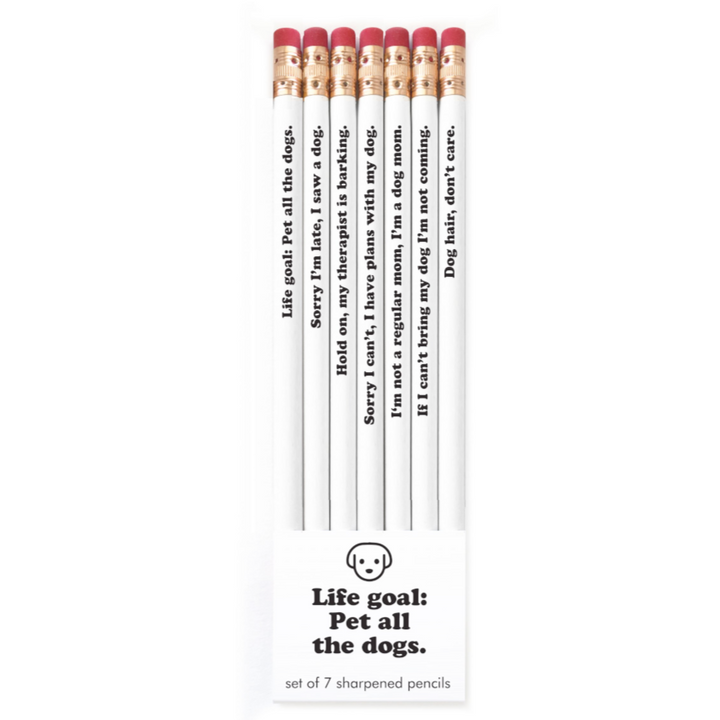 Snifty Office Goods Life Goal: Pet All Dogs Pencil Set