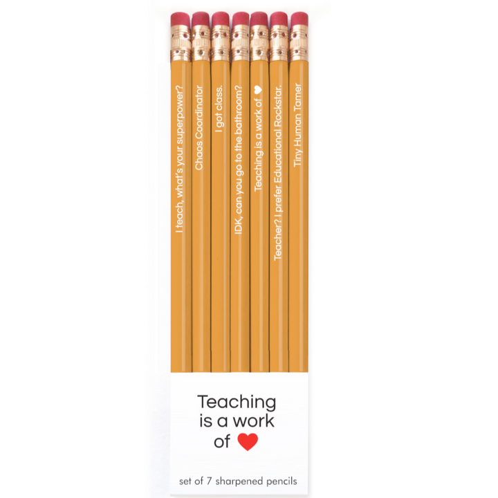 Snifty Office Goods Teaching Is a Work of Heart Pencil Set
