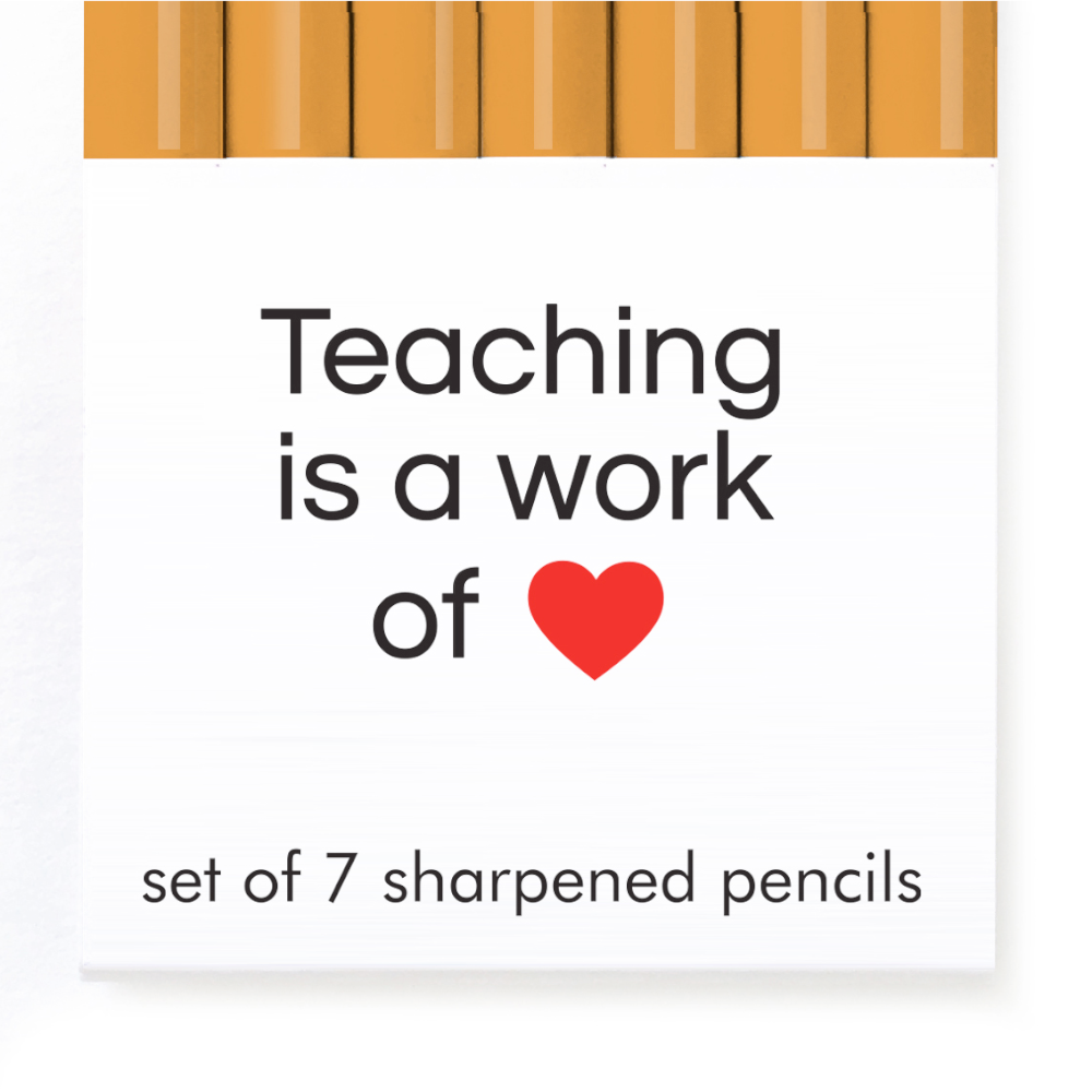 Snifty Office Goods Teaching Is a Work of Heart Pencil Set