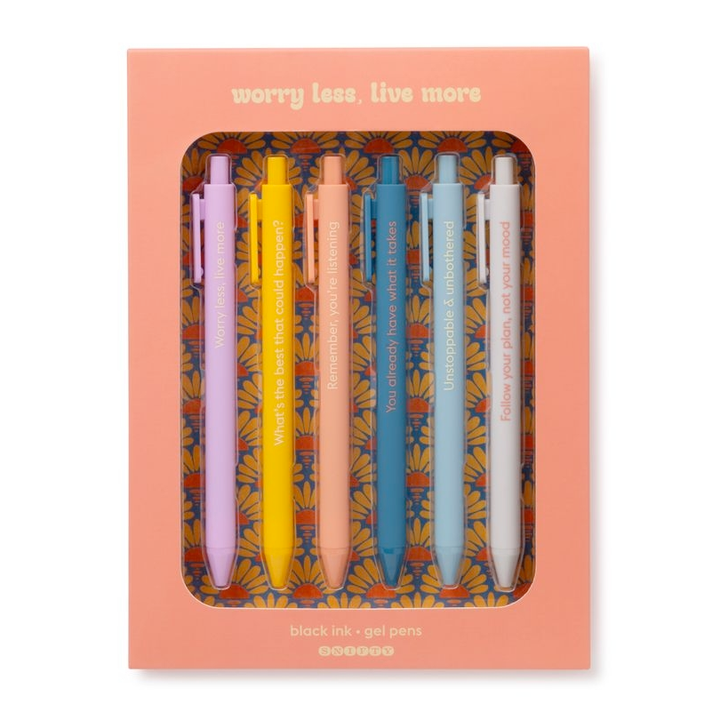 Snifty Office Goods Worry Less Live More Pen Set