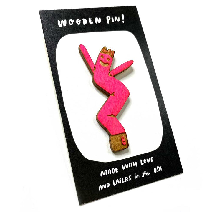 Snowmade Pins & Patches Wooden Air Dancer Pin