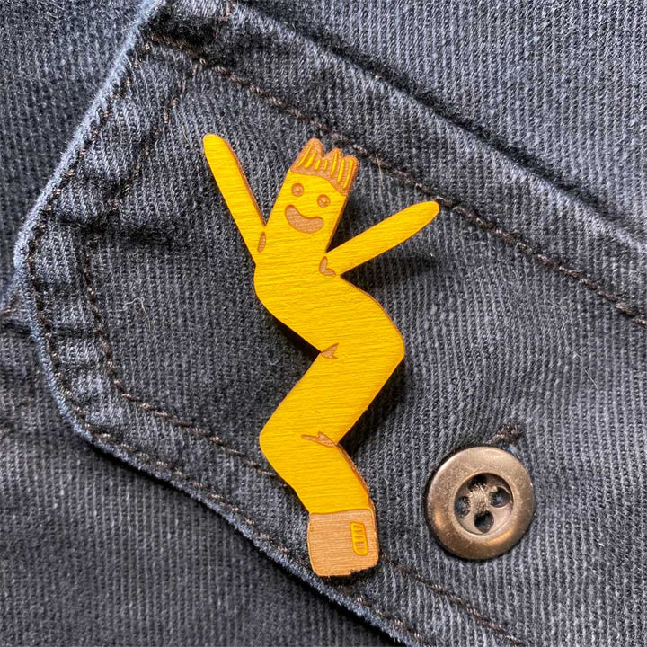 Snowmade Pins & Patches Wooden Air Dancer Pin